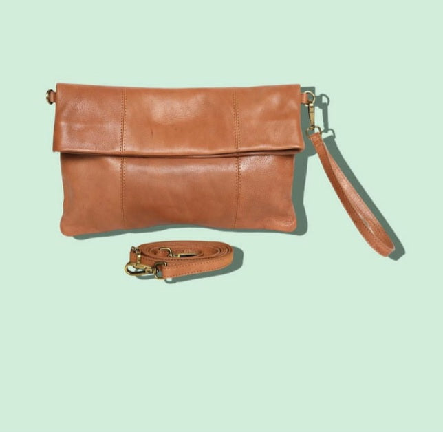 Evenness Leather Clutch Bag
