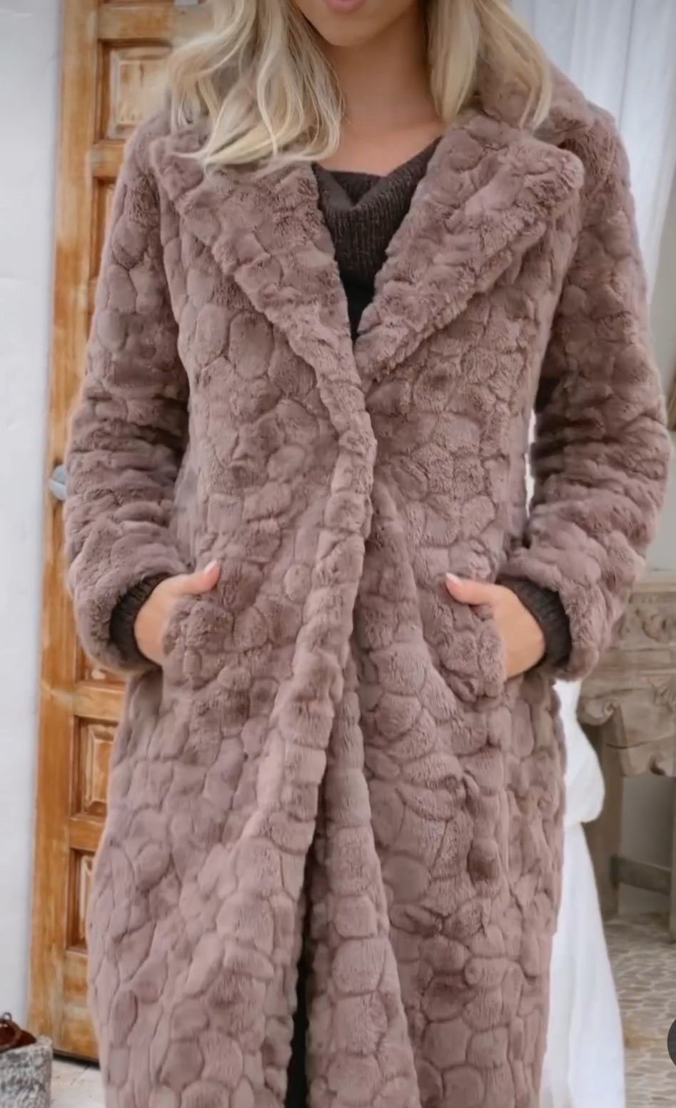 Marilyn Faux Fur Lined Coat
