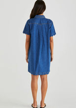 Load image into Gallery viewer, Vale Scalloped Denim Dress
