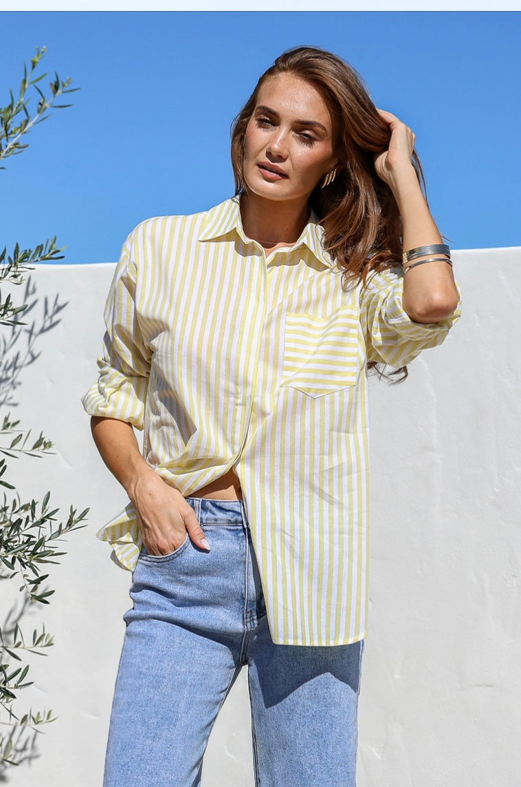 Lemon Sorbet Stripe Shirt