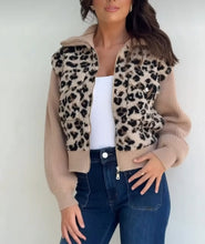 Load image into Gallery viewer, Sunday Leopard Sherpa Jacket
