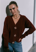 Load image into Gallery viewer, Flower Button Cardi
